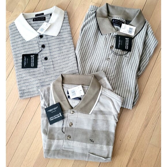 Brand NEW British Open Collection Men Polo Short Sleeve Shirts Lot of 3 - Picture 2 of 2